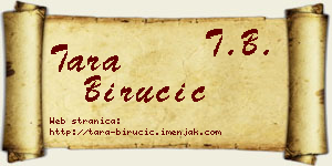 Tara Birucić vizit kartica